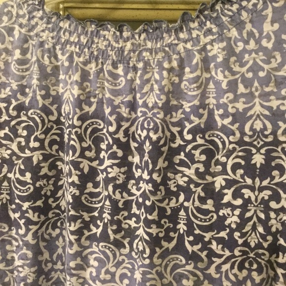 Caribbean Joe LG navy, white long sleeve top - Picture 2 of 8